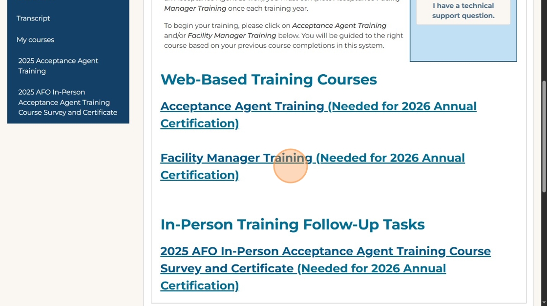 How Do I Take Acceptance Facility Manager (Passport Program